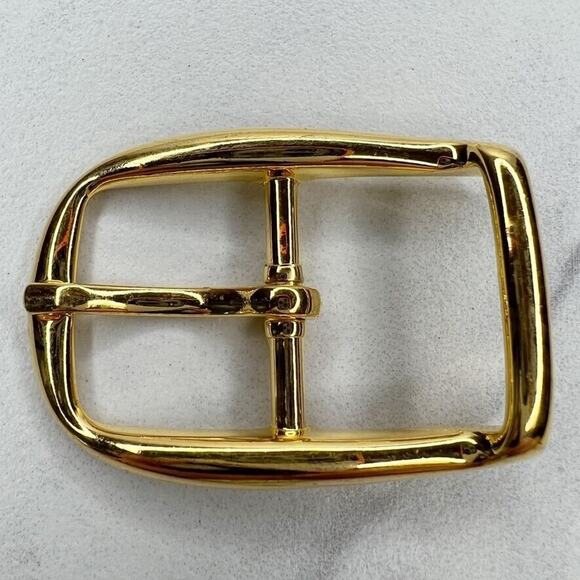 Vintage Gold Tone Simple Basic Belt Buckle for up to 1 Inch Belt - Picture 1 of 8